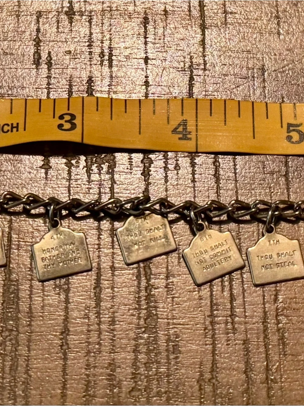 Silver Charm Bracelet with House Tag Charms